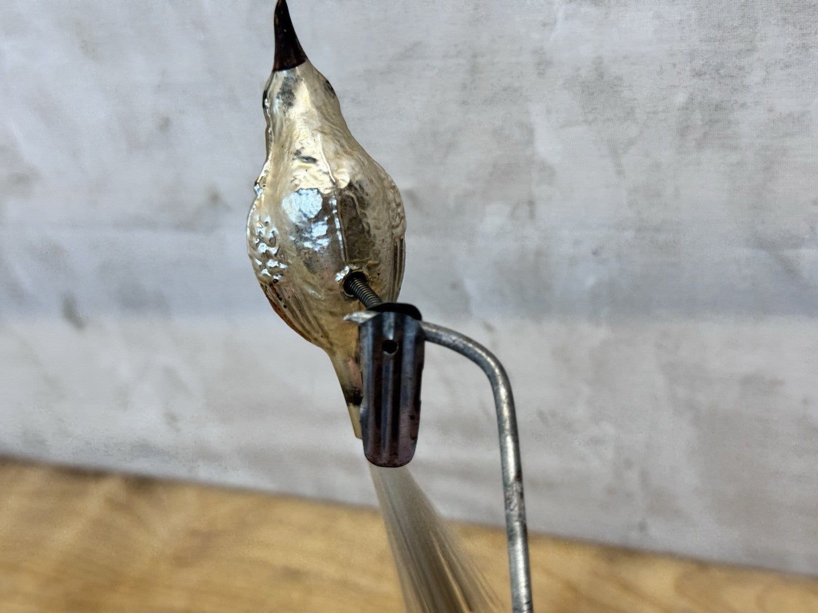 Antique Glass Bird Clip On Ornament #1487