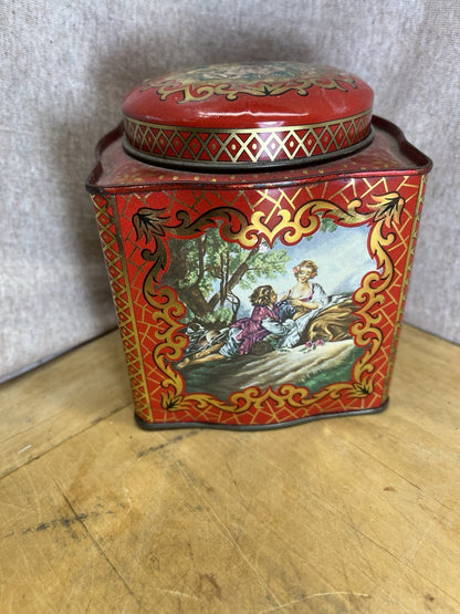 England Vintage Empty Tea Tin