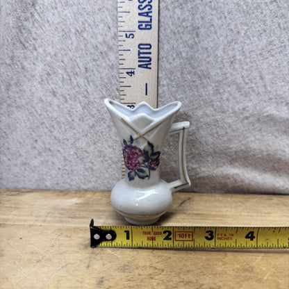 Vintage Mini Floral Pitcher Vase