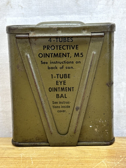 WWII Medical Metal Tin Green Vintage #1201