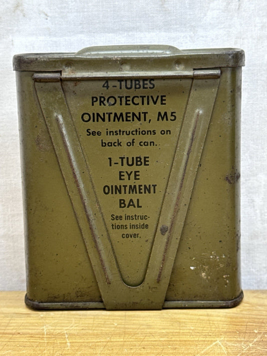 WWII Medical Metal Tin Green Vintage #1201