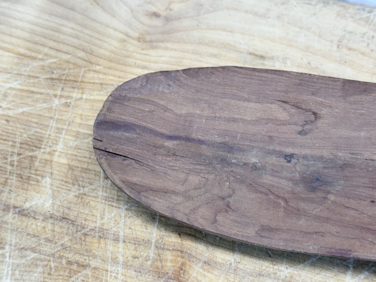Hand Carved Wood Scoop Antique #1440