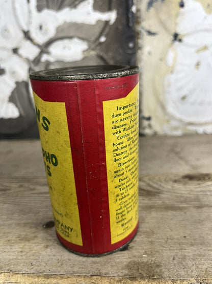 Vintage Collectible Watkins Composite Tin 4 1/2”h, 2 1/2” W
