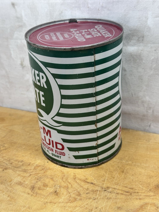 Quaker State Automatic Transmission Fluid Can Antique EMPTY #1315