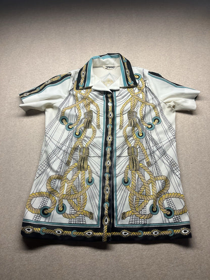 1970s, 80, Women’s Knit S Sleeve Sailor Print