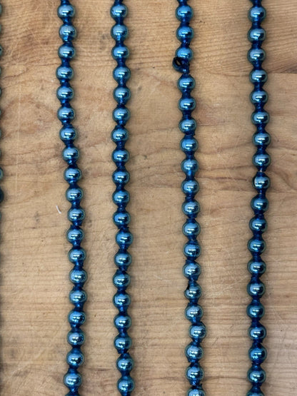 Antique Blue Christmas Beaded Japan Garland #1213