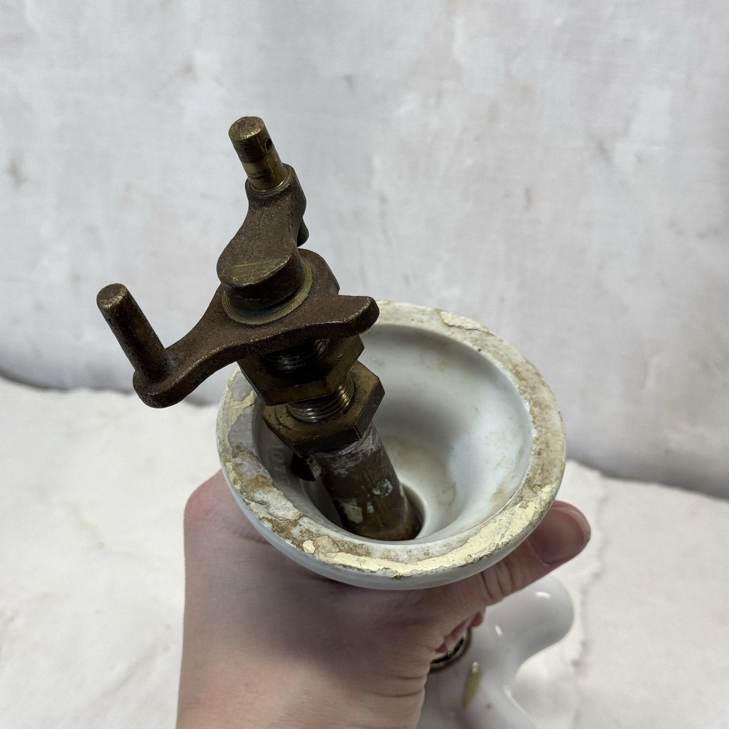 Porcelain Sink “Cold” Handle Antique