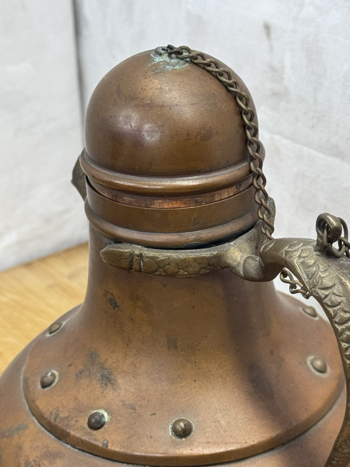Copper Tea Pot #1234 Vtg