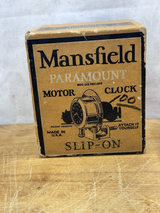 Mansfield Motor Clock Box EMPTY Vintage #1266