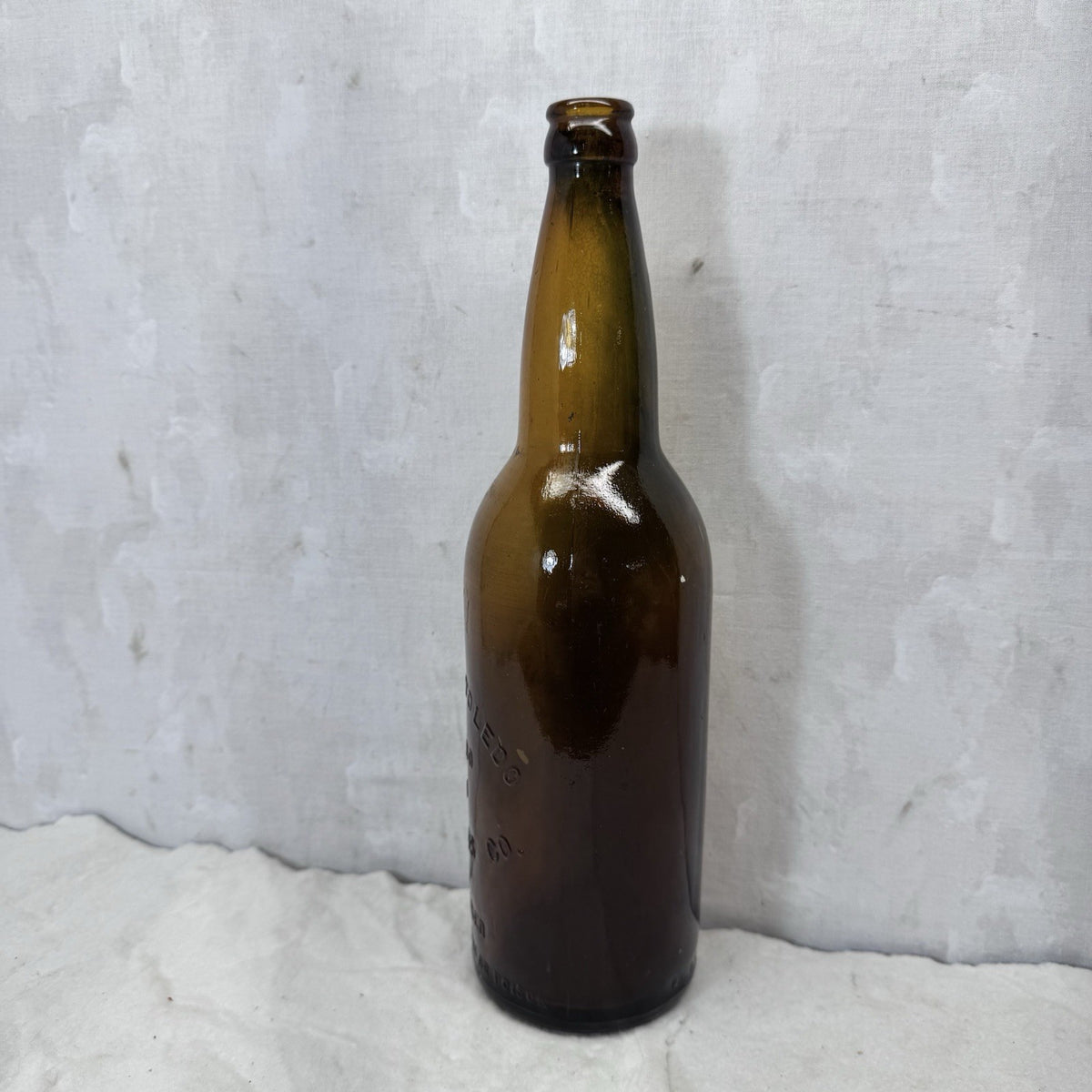 Huebner Toledo Ohio Breweries Co. Brown Vintage Bottle Empty