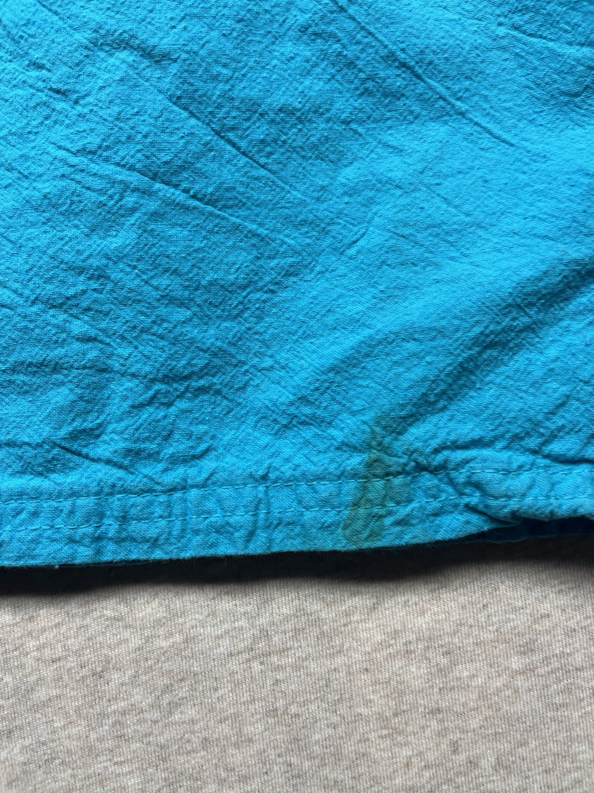 1980s Women’s Blue Cotton Sleeveless Shirt 
