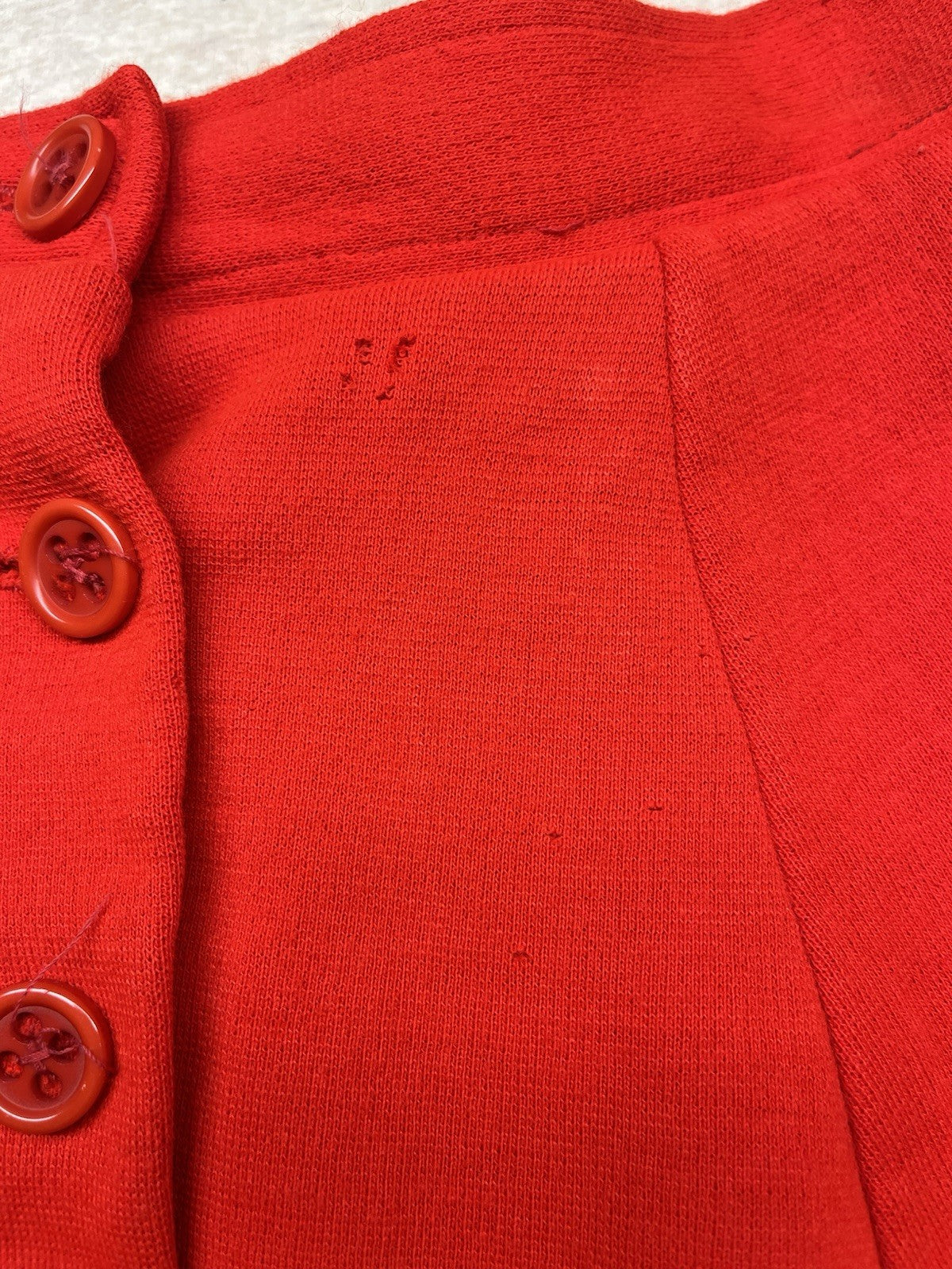 1960s  Red Knit Mini Skirt