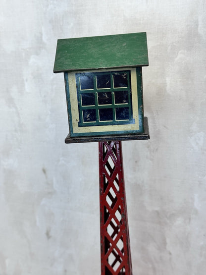 Vintage Marx Radio Train Control Tower No. 7 Tin Litho #S-1607