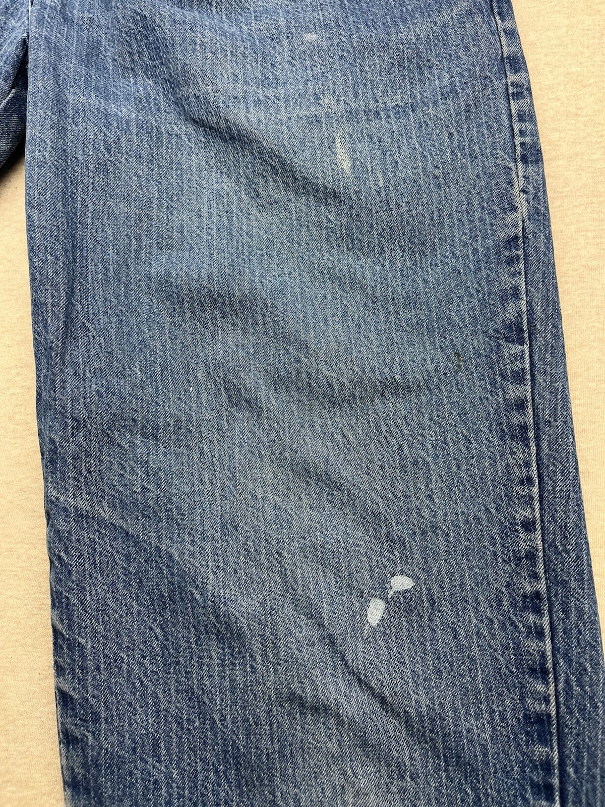 1980s Women’s High Waisted Striped Distressed Jeans