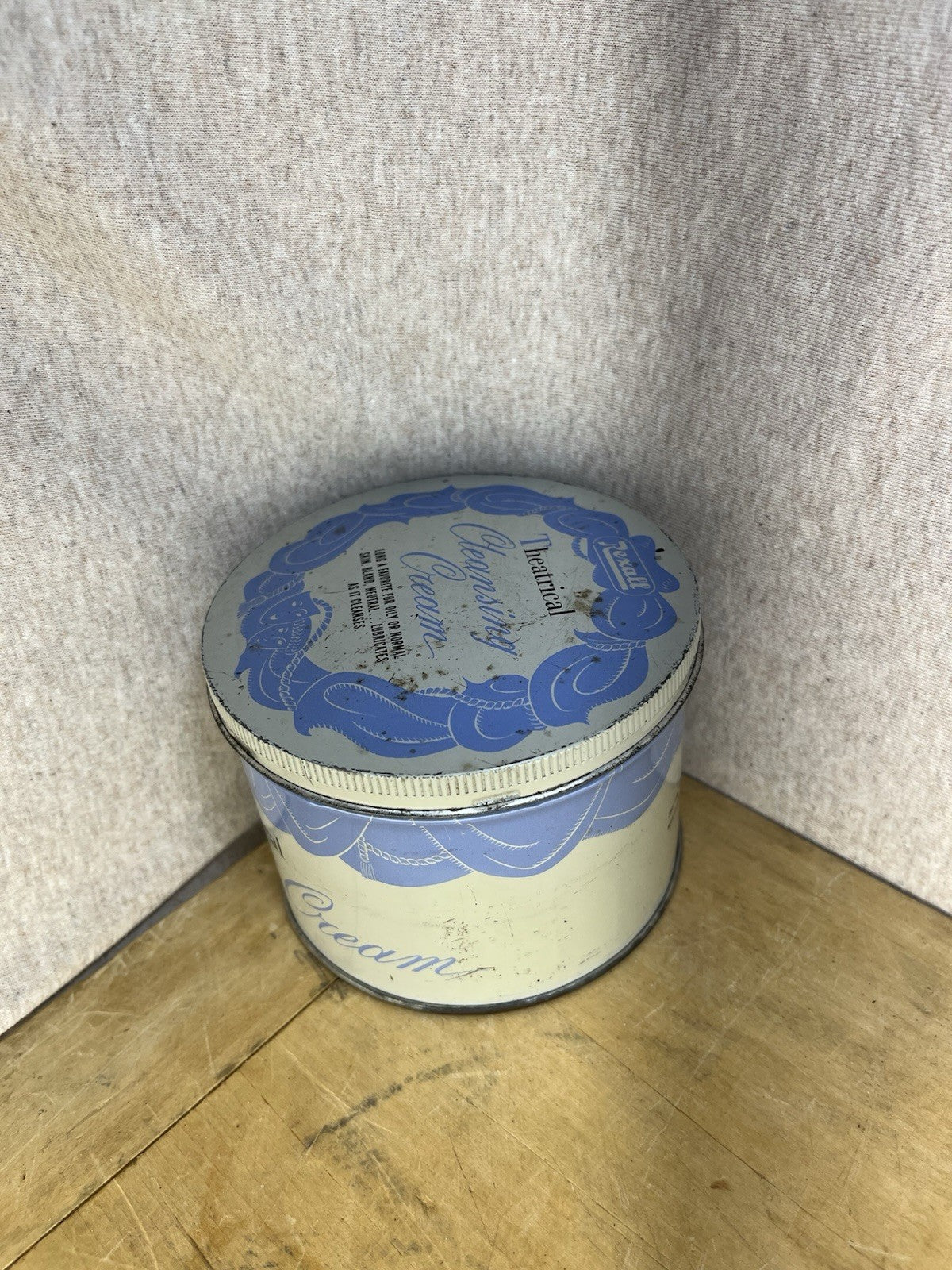 Vintage Theatrical Empty Cream Tin