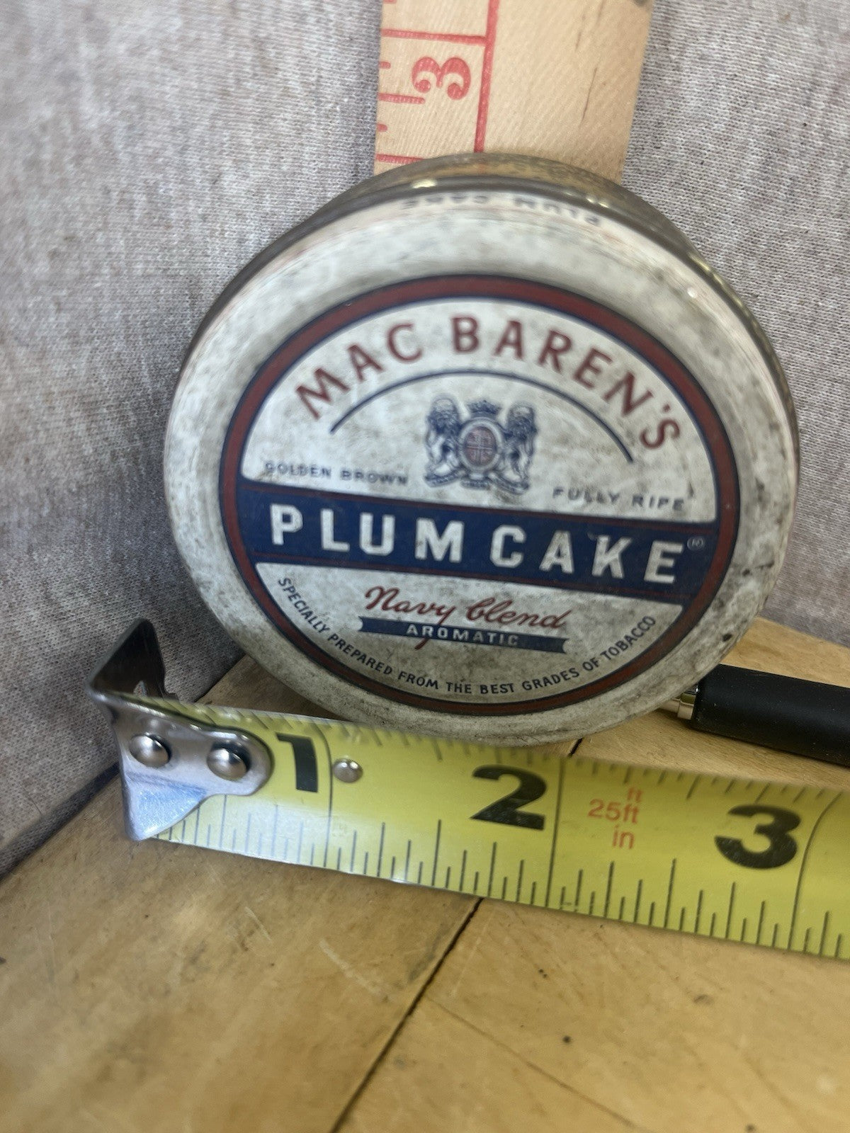 Mac Barns Plum Cake Navy Blend Tobacco Empty Tin