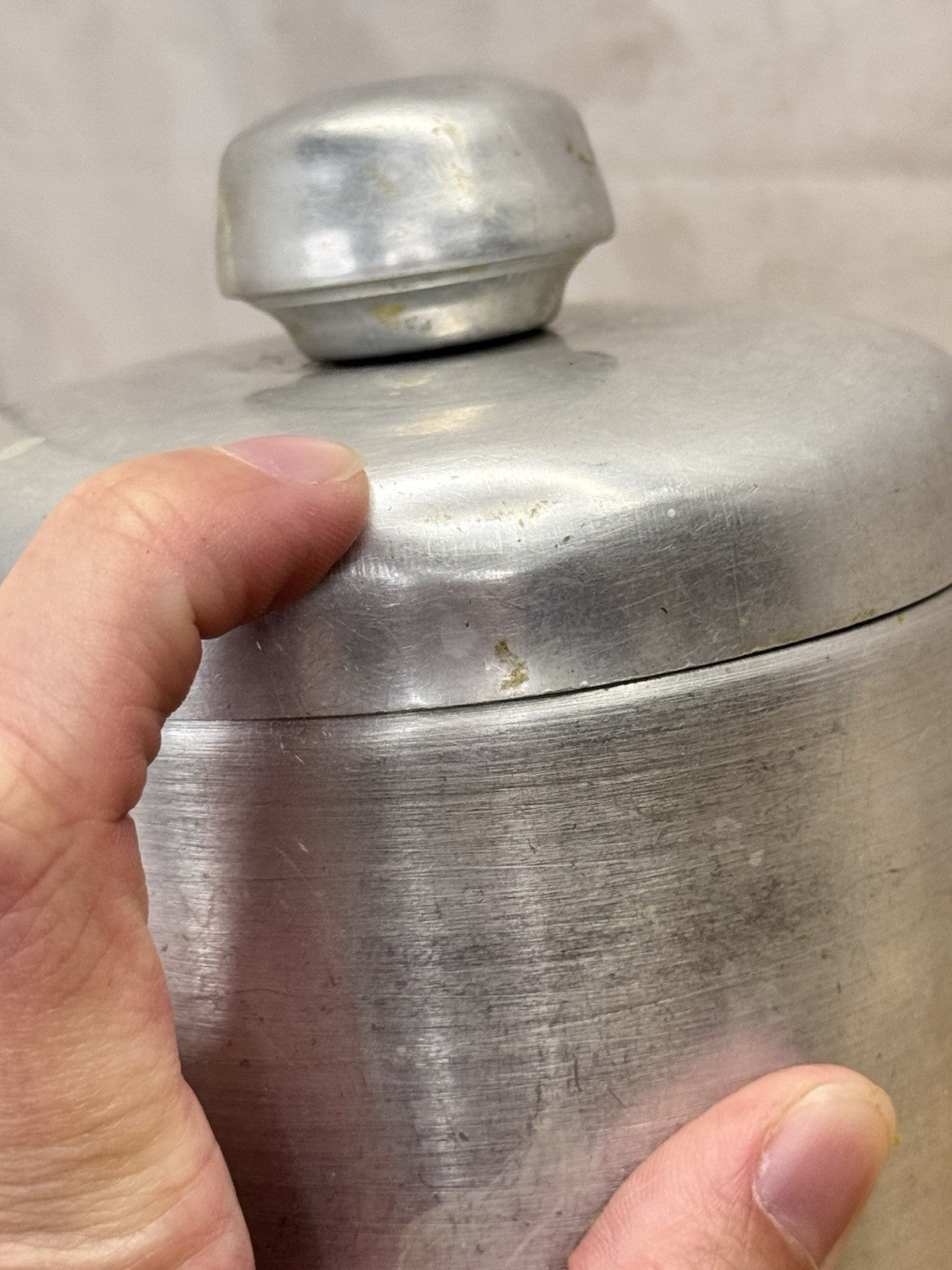 Aluminum Tea Canister Hostessware Vtg #1361
