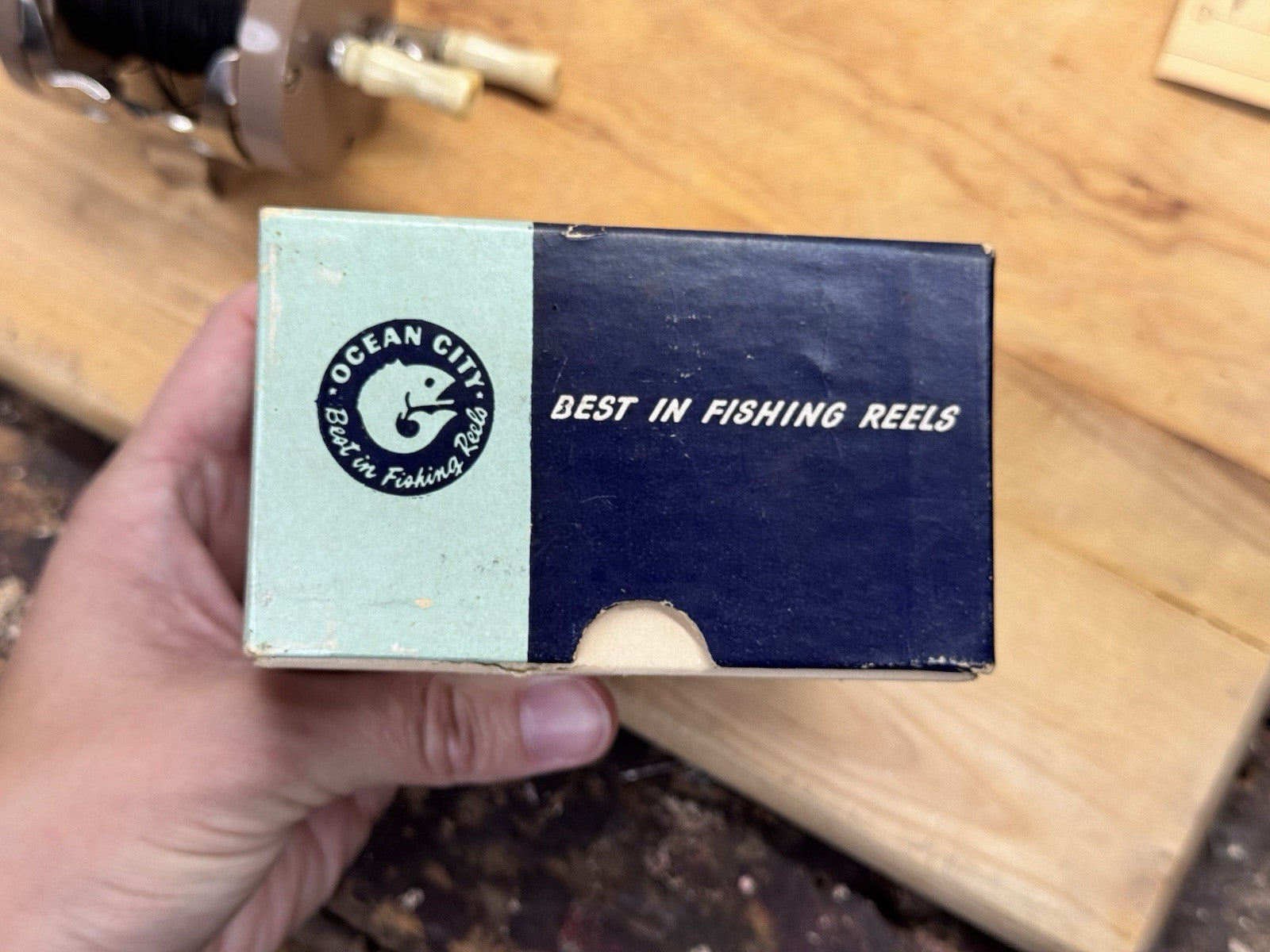 Ocean City Vtg Fishing Reel With Box #1238