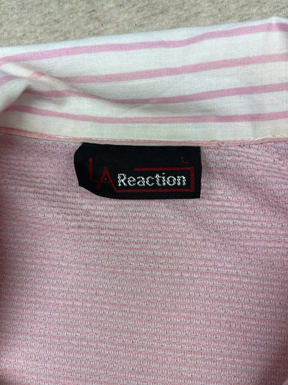 1970-80s Women’s Pink Striped S Sleeve Knit Top
