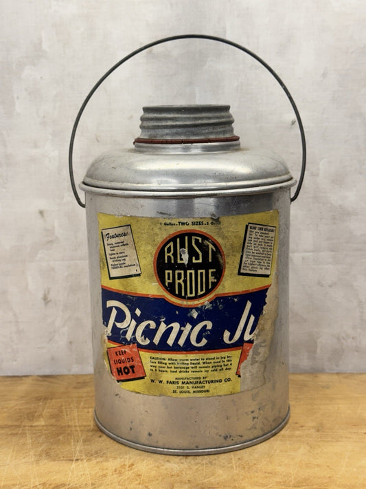 Metal Picnic Jug Vintage #1211