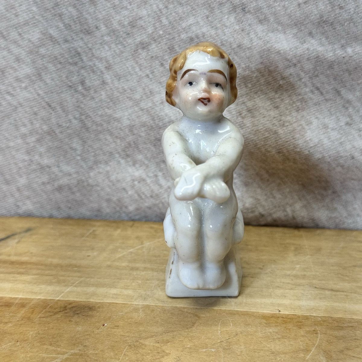 Ceramic Boy Figurine Vintage Japan