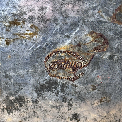 Empeco Blue Cream Tan Kitchen Bread Box Tin