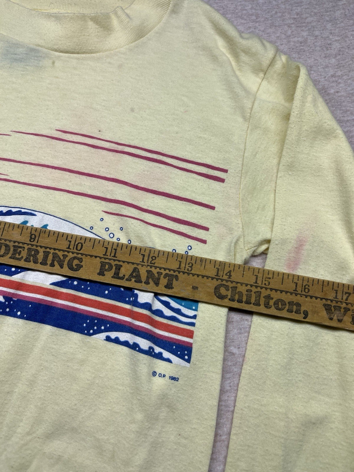 1980s Unisex Yellow L Sleeve Ocean Pacific Tshirt
