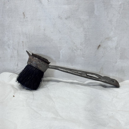 Vintage Shoe Shining Brush Art Deco Metal Handle