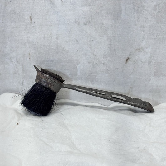Vintage Shoe Shining Brush Art Deco Metal Handle