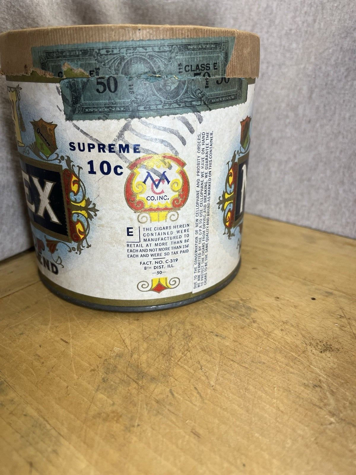 Murex Junior Havana Empty Tobacco Tin And Cardboard