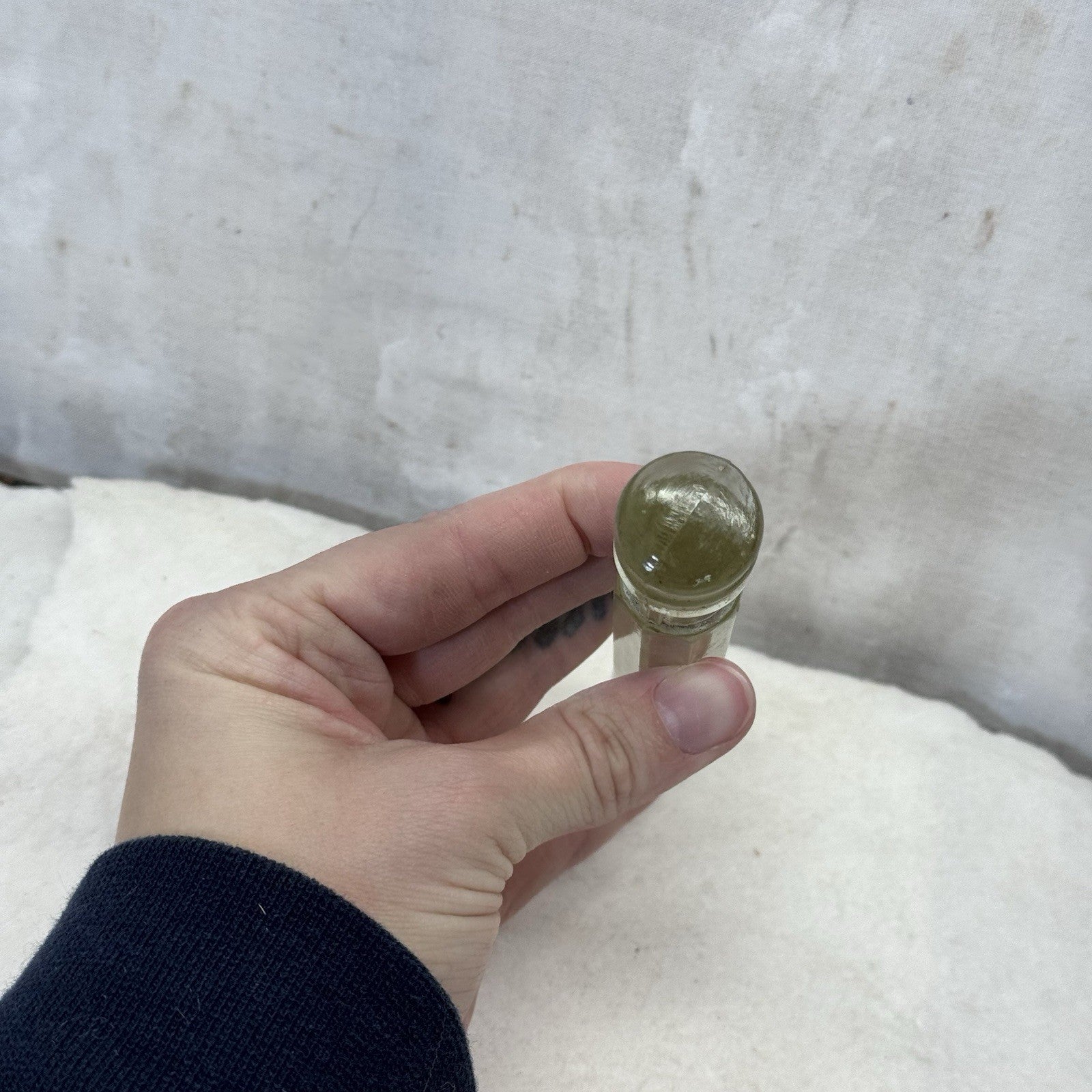 Glass CJ Medical Pharmecutical Pestle Vintage 