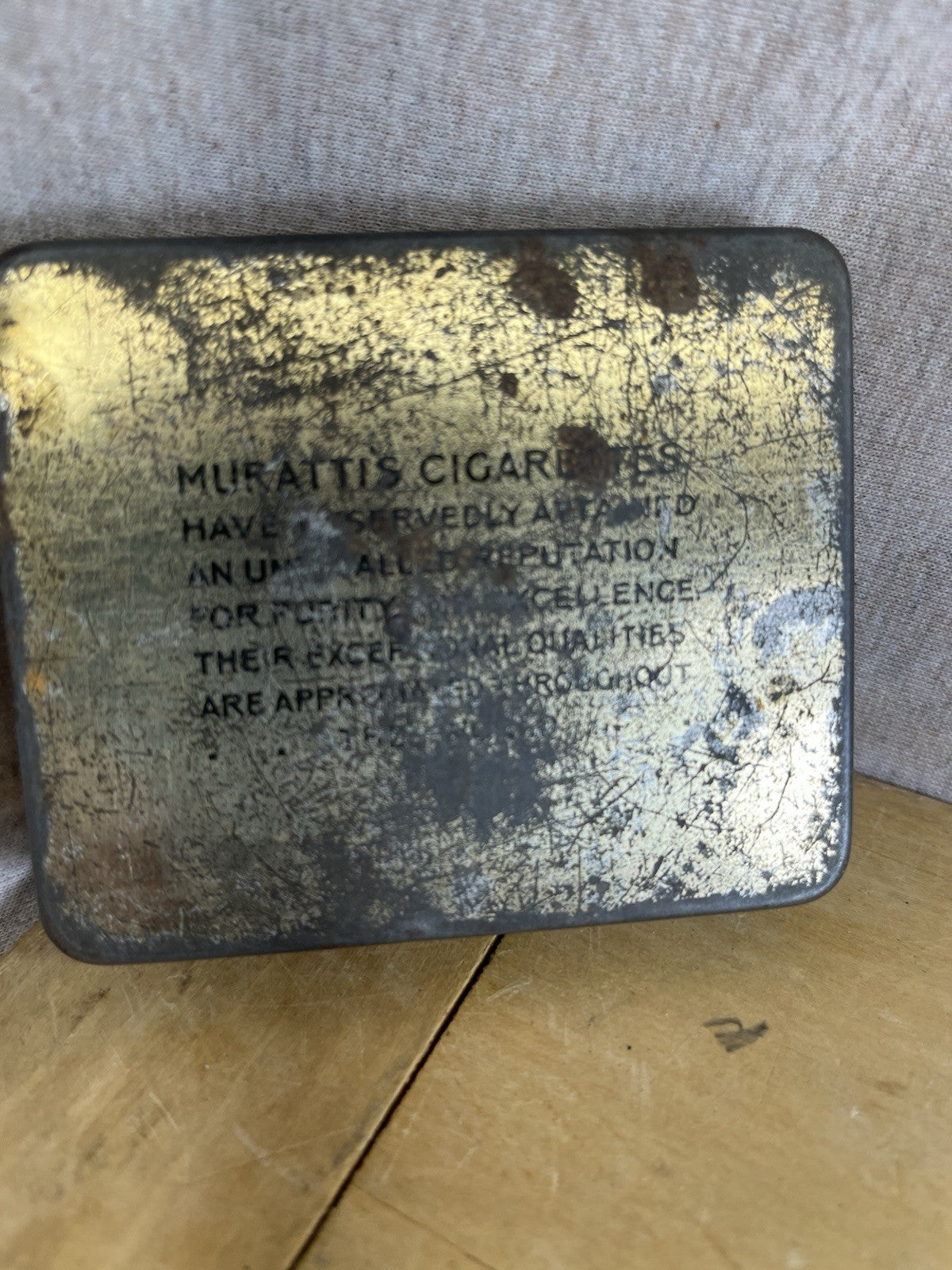 Empty Murattis After Lunch Cigarette Tin