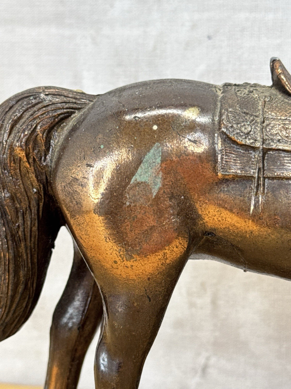 copper plated metal horse 1950s #1068