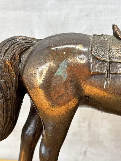 copper plated metal horse 1950s #1068