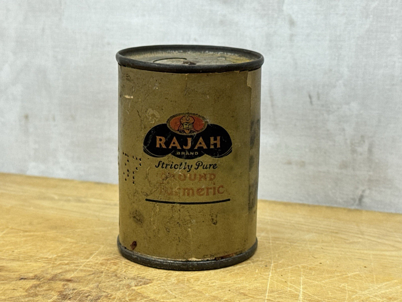 Rajah Brand Ground Turmeric Tin Vintage #1165