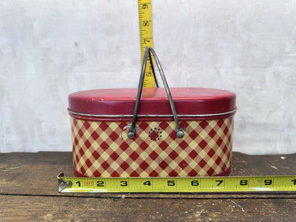 Vintage Plaid Lunch Box #S-1587