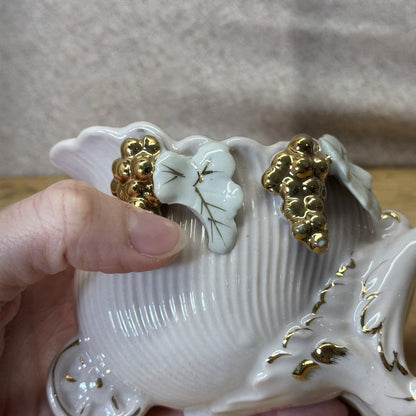 Vintage Thames Sugar Bowl Lilac Porcelain Flawed Japan