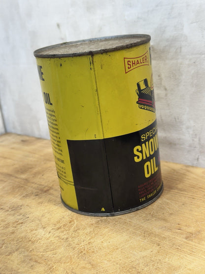 Shaler Rislone Snowmobile Oil Waupun Wisconsin Can Vtg #1485