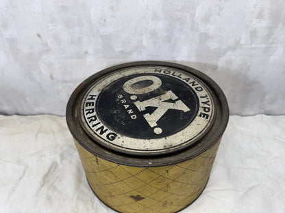 O.K Herring Vintage Tin Empty #S-1760