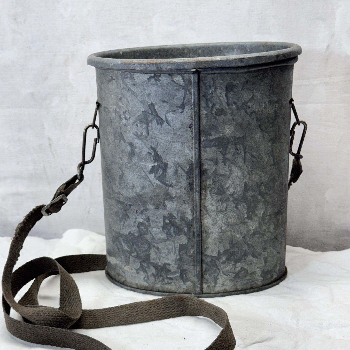Vintage Small Strap Minnow Bucket Metal