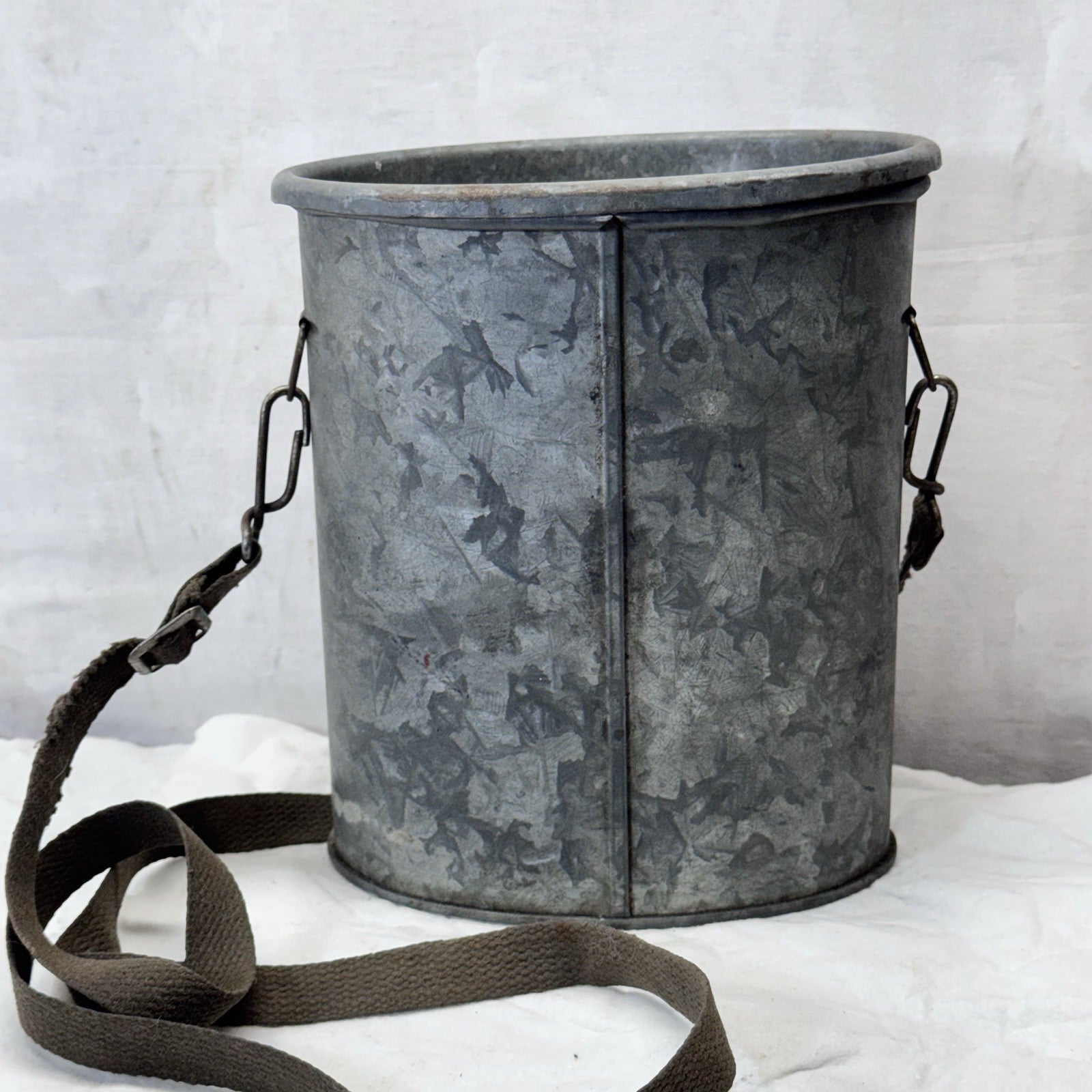 Vintage Small Strap Minnow Bucket Metal