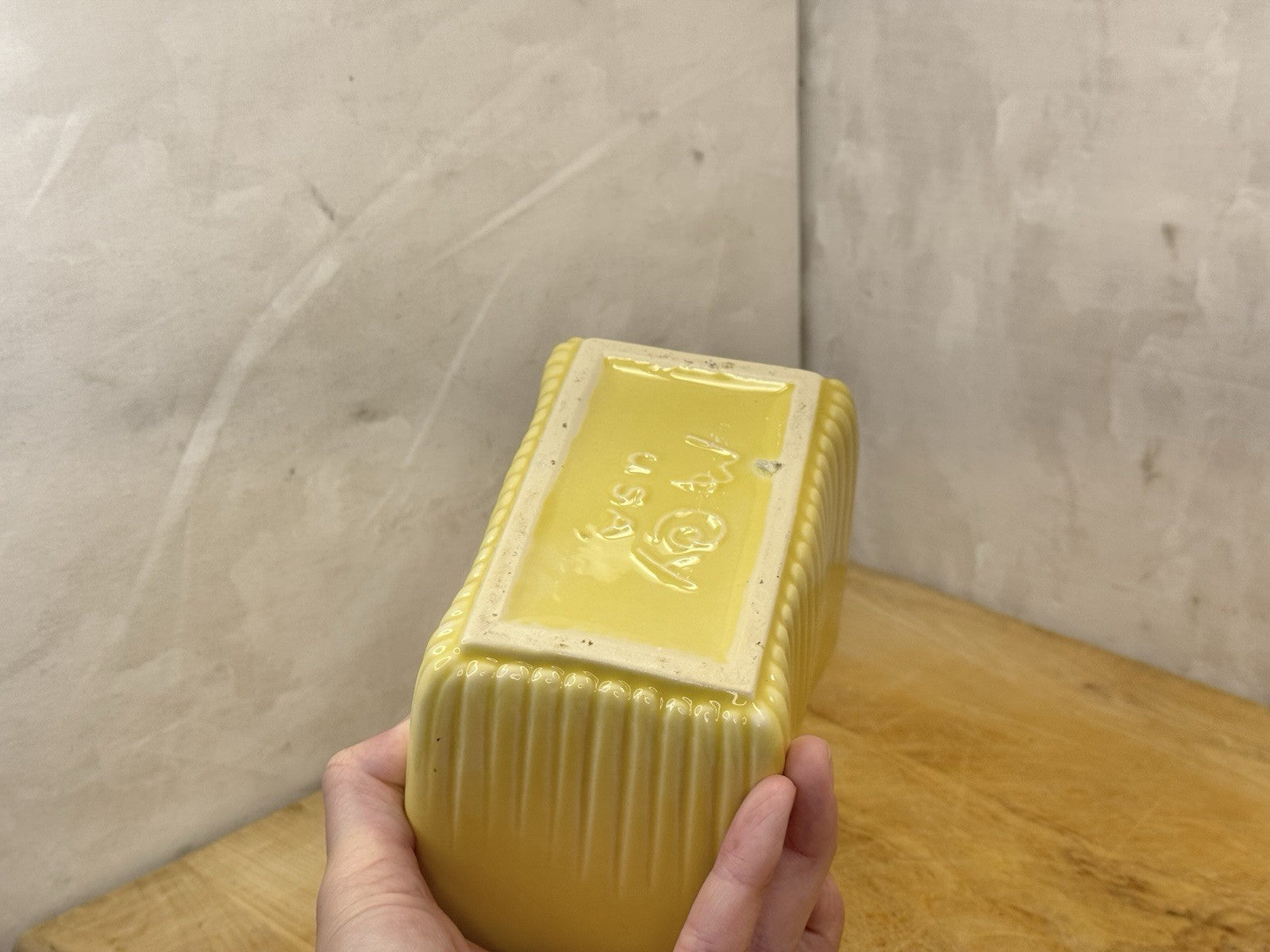 Yellow McCoy Rectangular Planter  #1189