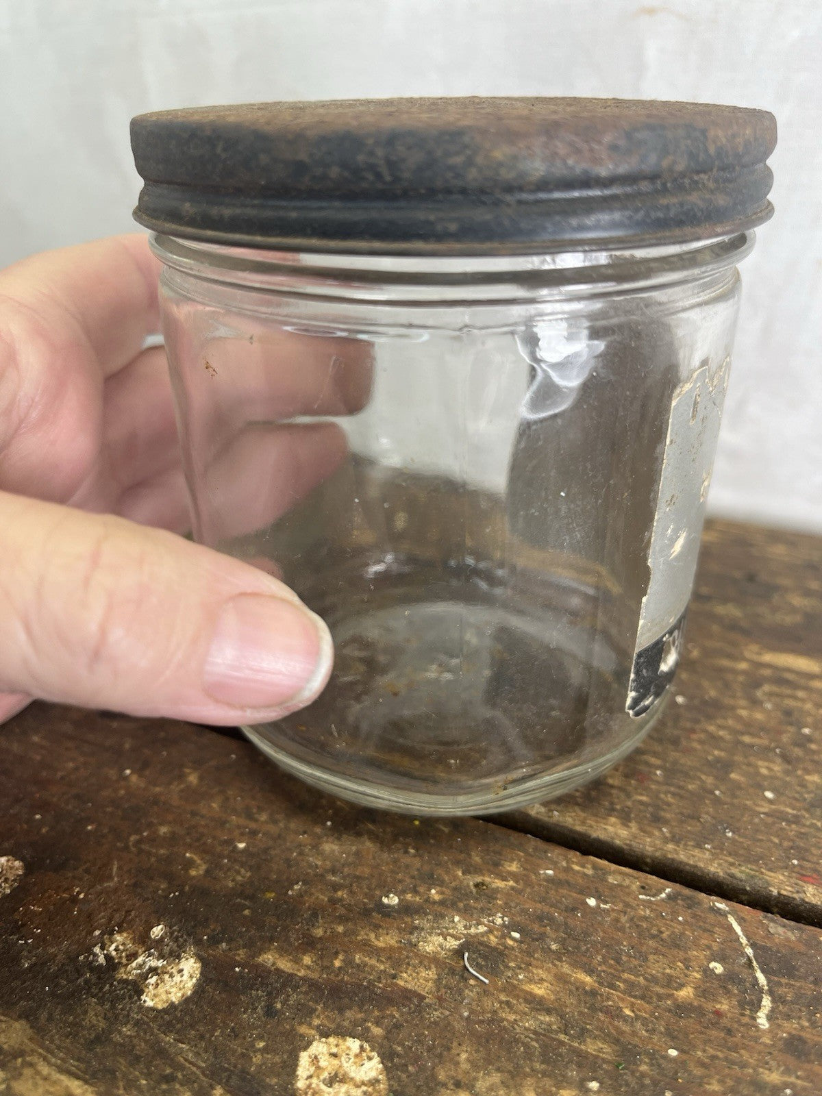 Olive Oil Cream Vintage Jar Empty