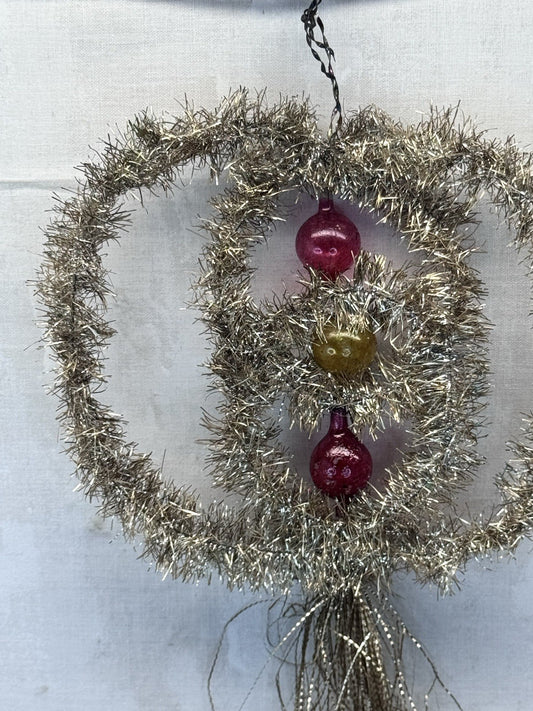 Victorian Christmas Ornament Fringe Gold Antique  #1306