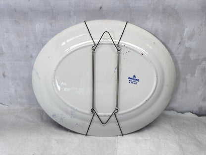 Blue Willow Pagoda Homer Laughlin Porcelain China Serving Platter Oval Plate