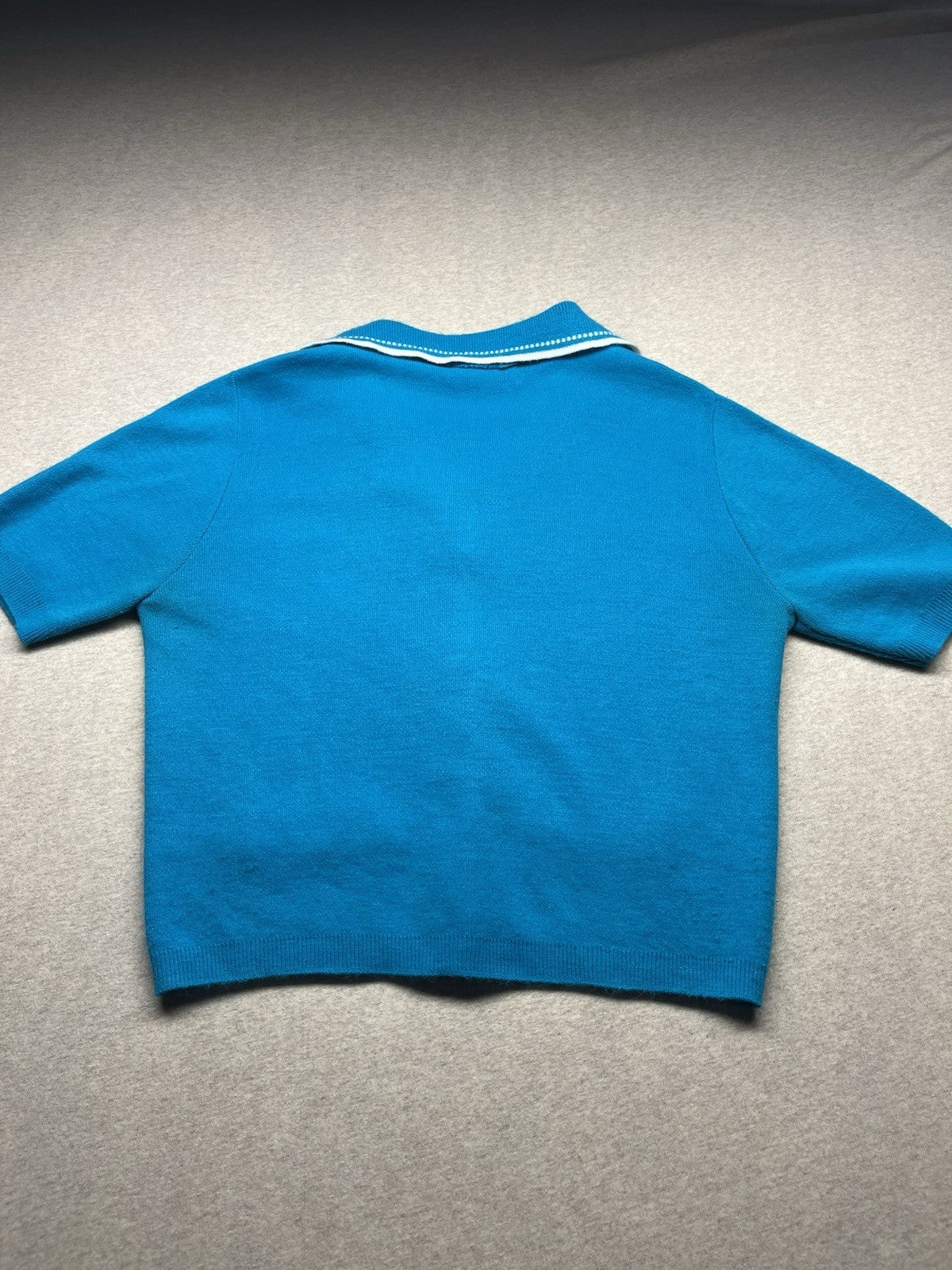 1950s Women’s Blue S Sleeve Sweater W/pockets