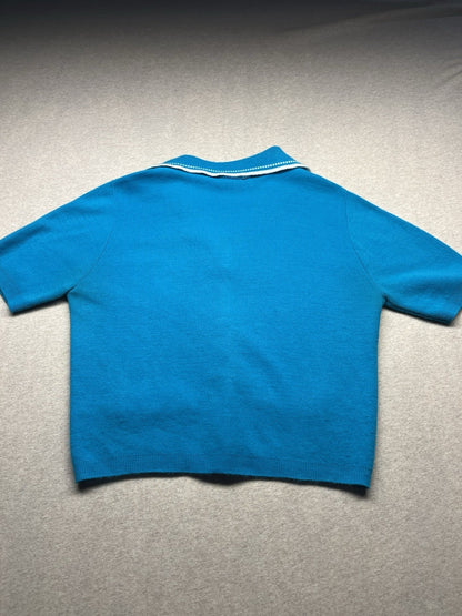 1950s Women’s Blue S Sleeve Sweater W/pockets