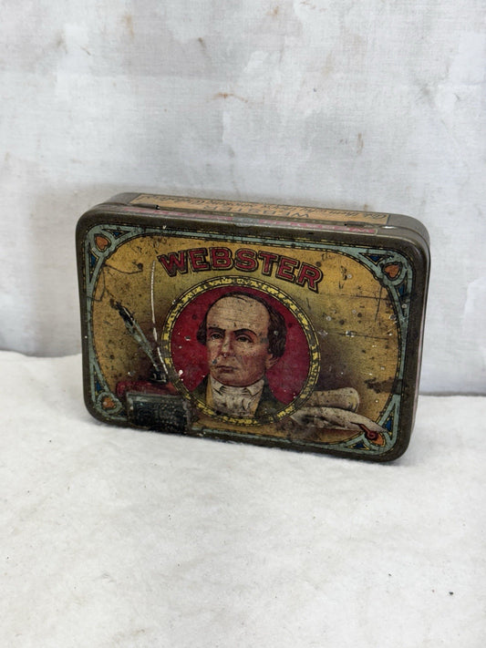 Webster Cigar Company Tin Empty Vintage 