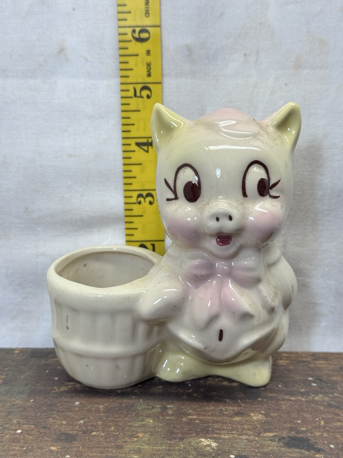 Vintage Shawnee Pottery Porky Pig Ceramic Planter