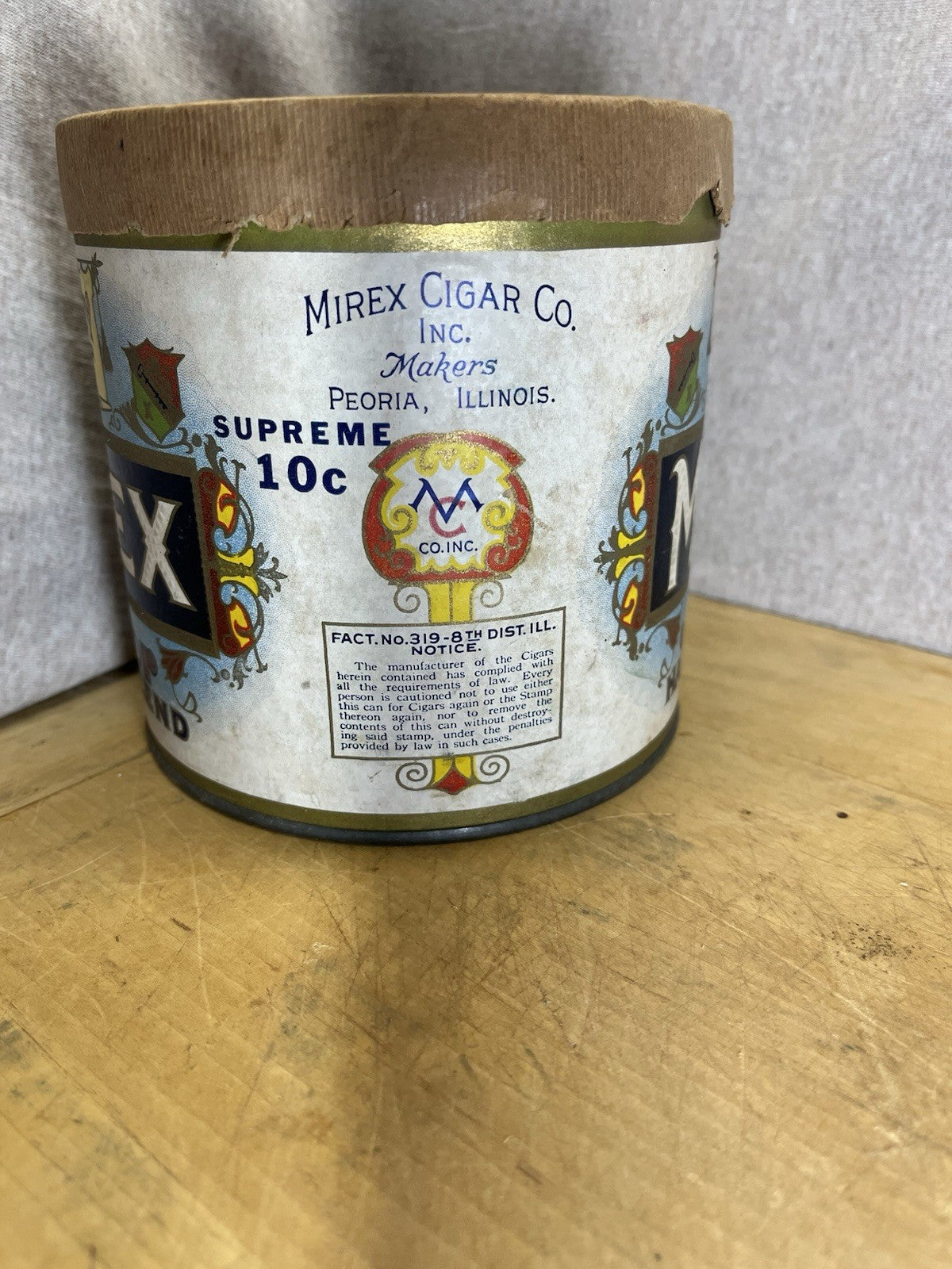 Murex Junior Havana Empty Tobacco Tin And Cardboard